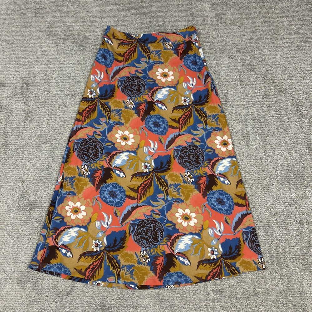 J McLaughlin Zahara Maxi Skirt Womens 4 Floral Nylon Stretch Catalina Cloth
